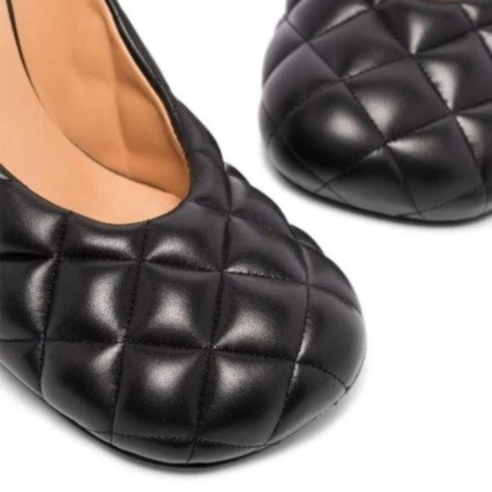 Bottega Veneta Padded Bloc 90mm Pumps Black Square - Picture 6 of 13